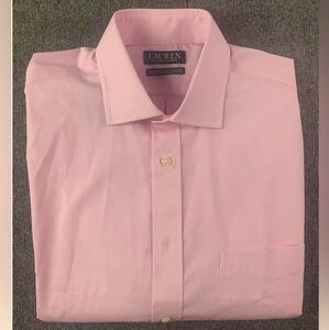 Lauren Ralph Lauren pink long sleeved dress shirt. Men’s Size 16 1/2. EUC.
